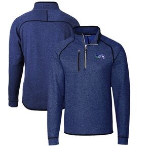 Seahawks Blue Quarter-Zip Pullover